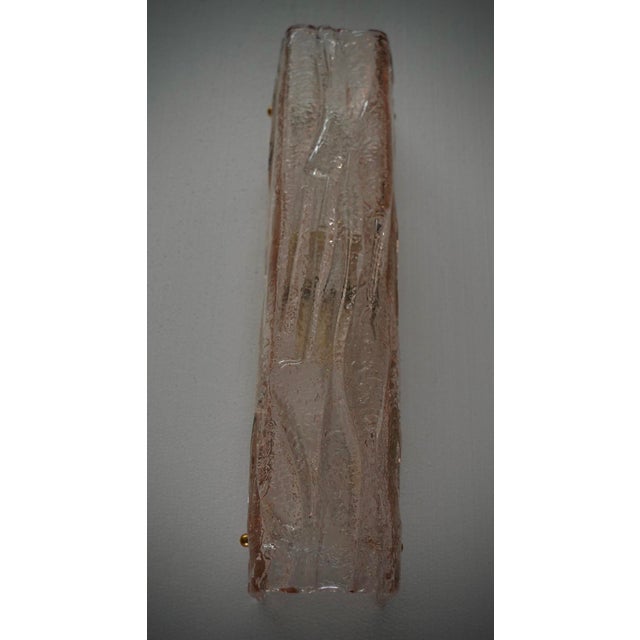 Mid-Century Modern Murano Art Glass Light Pink Color Wall Light For Sale - Image 3 of 9