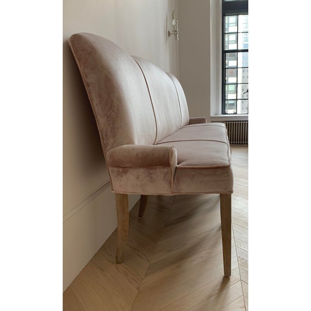 Blush Velvet Dining Banquette Hall Bench Chairish