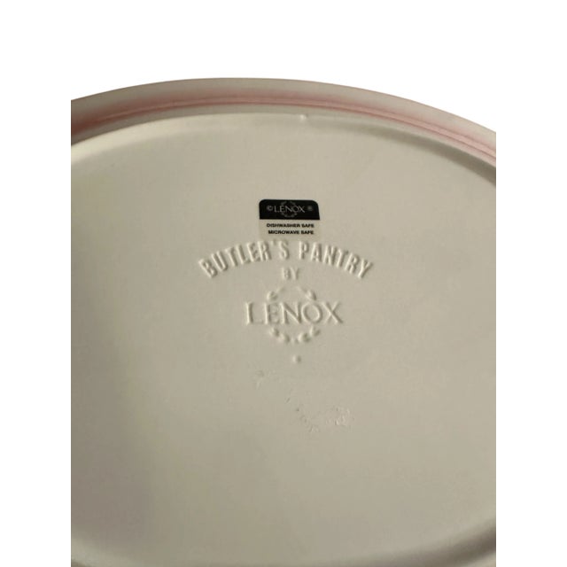 Ceramic 1990s Porcelain 17” Oval Serving Platter From the 'Butler's Pantry' Collection by Lenox For Sale - Image 7 of 12