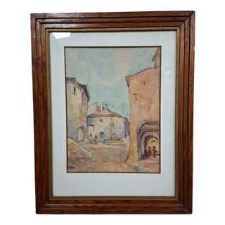 Arthur Harold Heath, Le Broc À Vence, 1914, Watercolor, Framed For Sale