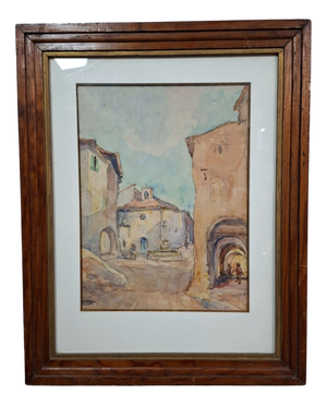 Arthur Harold Heath, Le Broc À Vence, 1914, Watercolor, Framed