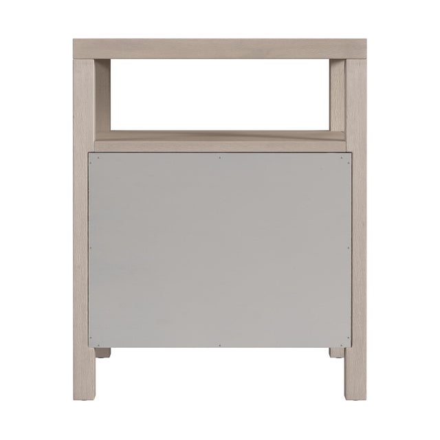 Nora 21 in. W Rectangular Wood 2 Drawer Nightstand with Open Shelf, Antique Taupe For Sale In Chicago - Image 6 of 8
