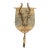 Designer-Sourced Sculptural Bull Head Wall Hook on Shield Backplate For Sale