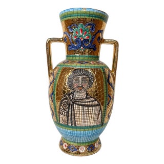 Vintage Majolica Vase by Deruta, 1950 For Sale