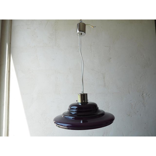 Made in czechoslovakia made of glass the pendant is equipped with a new electrical installation 1xe27 or e26 bulb us...