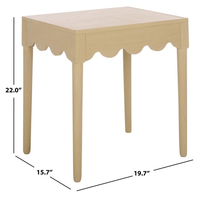 Contemporary Neha Wavy Accent Table in Natural For Sale - Image 3 of 8