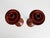 Oxblood Red Postmodern Memphis Milano Style Candle Holders, a Pair, Late 20th Century For Sale - Image 8 of 12
