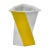 Torted porcelain vase, white glazed with yellow color areas, design & execution Jan van der Vaart 1983. provenance: Carla...
