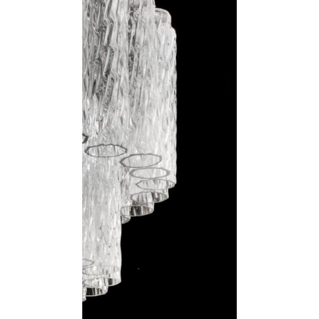 Fabio Ltd 21st Century Murano Tube Chandelier by Fabio LTD For Sale - Image 4 of 4