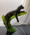Late 20th Century Daum France Pate De Verre Glass Black Panther in Green Tree For Sale - Image 10 of 16