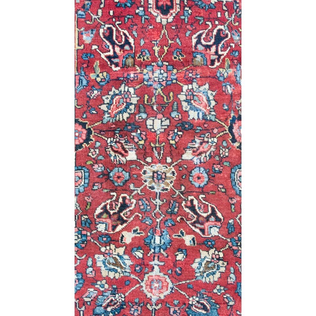 Red Early 20th Century Persian Heriz Rug For Sale - Image 8 of 15