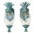 Pair of Vintage Pineapple Bronze and Brass Wall Sconces - Tropical Elegance For Sale
