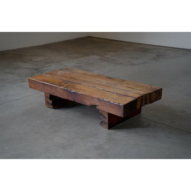 Rustic Large Vintage Dutch Rustic Coffee Table in Oak, 1960s For Sale - Image 3 of 7