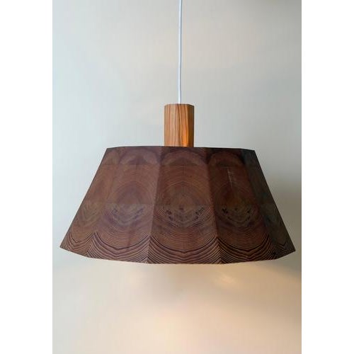 Scandinavian Sculptural Pine Wood Pendant Light, Sweden, 1980 For Sale - Image 10 of 18