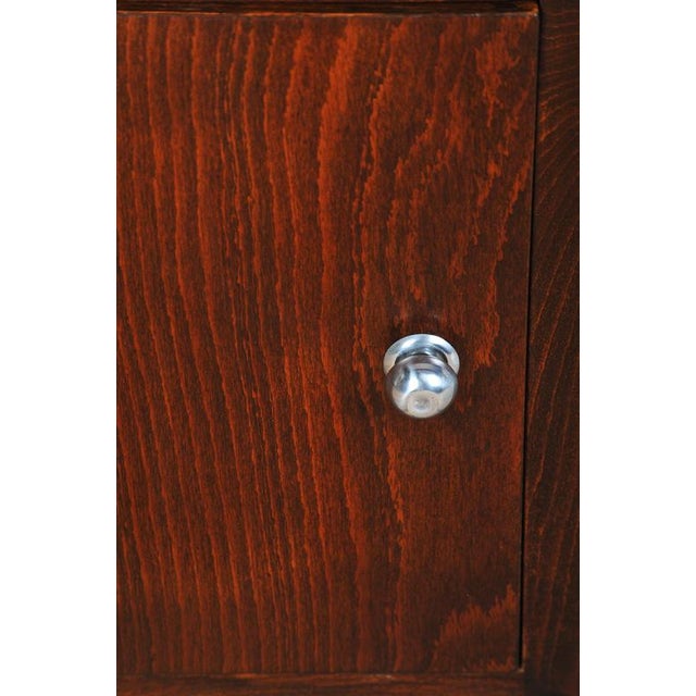 Wood Czech Bauhaus Beech, Maple and Chrome Bedside Tables, 1930s, Set of 2 For Sale - Image 7 of 15