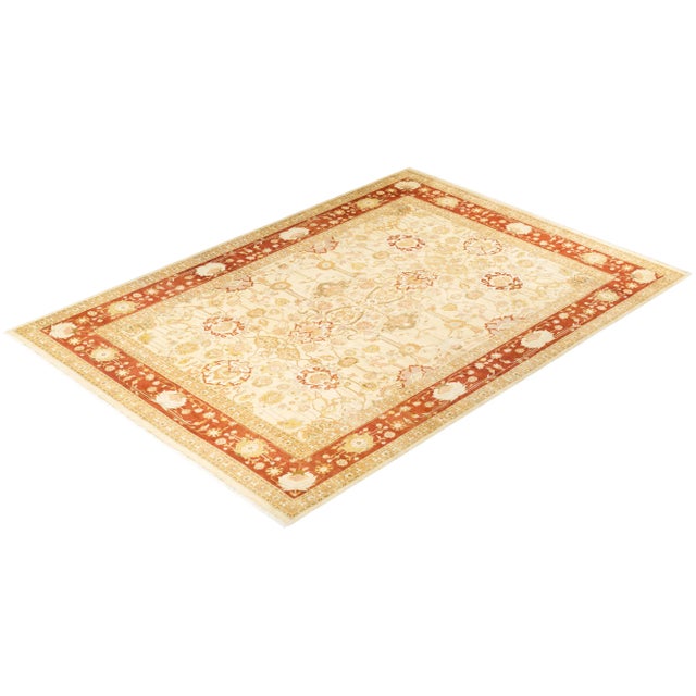 Ivory Mogul, One-of-a-Kind Hand-Knotted Area Rug - Ivory, 8' 2" x 10' 5" For Sale - Image 8 of 8