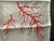 Coastal Sea Coral Embroidered 100% Linen Guest Towels For Sale - Image 3 of 6