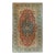 Antique Tabriz Rug in Orange, Blue, Beige Floral Medallion Pattern For Sale