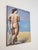 Nude Female Figure at the Beach, 20th Century, Oil on Canvas For Sale - Image 4 of 9