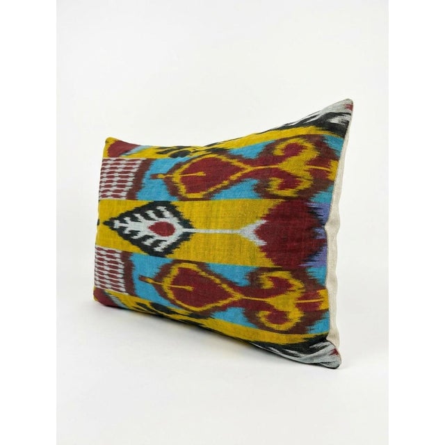 Mid-Century Modern Silk Velvet Lumbar Pillow Cover 13'' X 19'' For Sale - Image 3 of 4