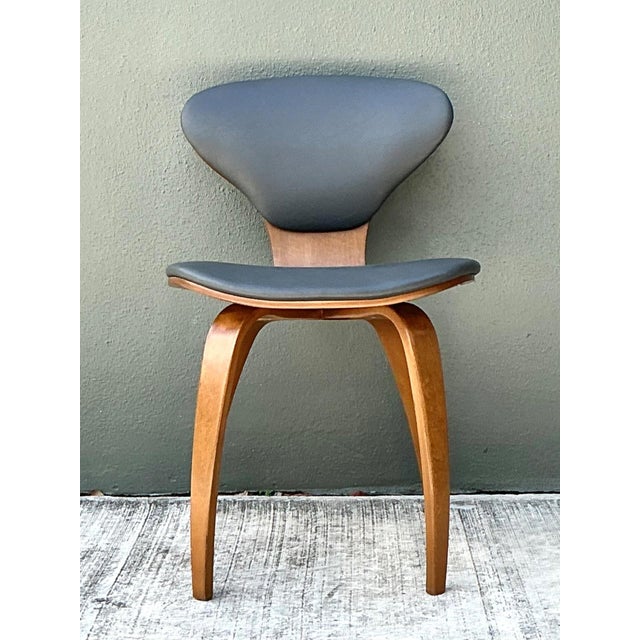 Vintage Wood and Leather Cherner Dining Chair For Sale - Image 15 of 18