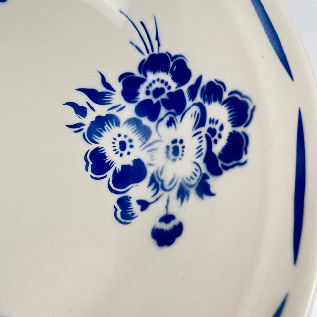 Blue Low Salad Bowl from Badonviller, 1920s For Sale - Image 8 of 9
