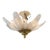 Myran Allan Luxury Lighting Vintage Italian Satin Glass and Gold Semi Flush Mount/Chandelier For Sale