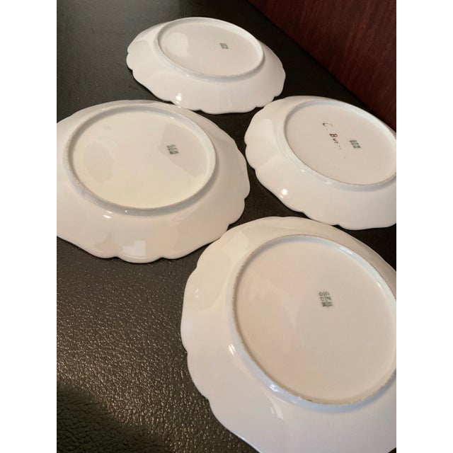Late 19th Century Haviland Porcelain Dessert Plates Marked CFH/GDM Set of 4 For Sale - Image 9 of 12