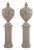 Pair of Neo-Classical Style Cast Stone Garden Urns and Pedestals For Sale