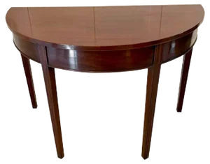 Antique George III Mahogany Half Moon Console Table