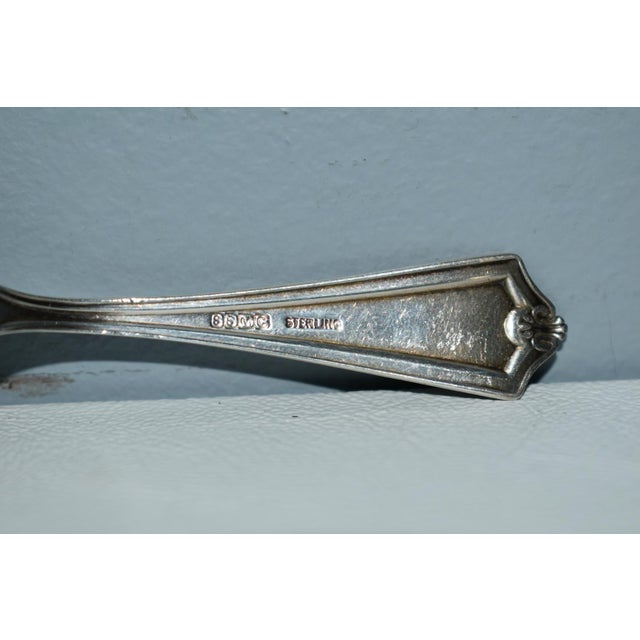 1960s Vintage Sterling Silver Traditional Style Child's Spoon For Sale - Image 5 of 10