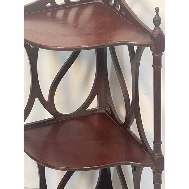 1940s Charming Corner Display Etagere 3 Tier For Sale - Image 4 of 7