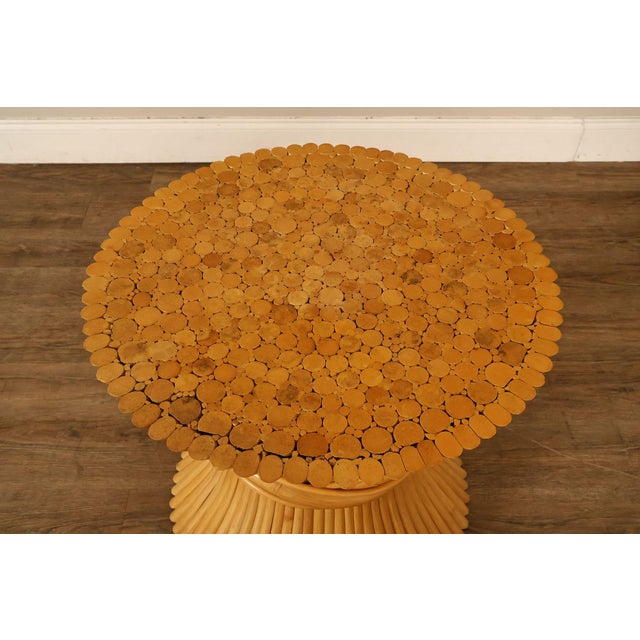 Ornamental & Decorative Materials Vintage Pair of Wheat Sheaf End Tables For Sale - Image 7 of 18