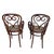 Large Victorian No.4 Bent Oak Cafe Daum Style Bentwood Armchair by Thonet, Pair For Sale In Los Angeles - Image 6 of 9