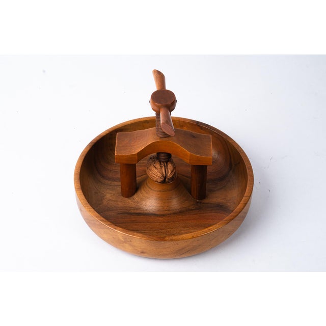 Vintage Nutwood Nutcracker with Bowl, 1950s For Sale - Image 10 of 16