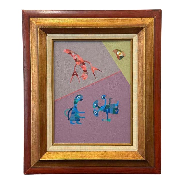 "Three Worlds", Post-Modern Acrylic Painting by Stanley Donald Tschopp For Sale