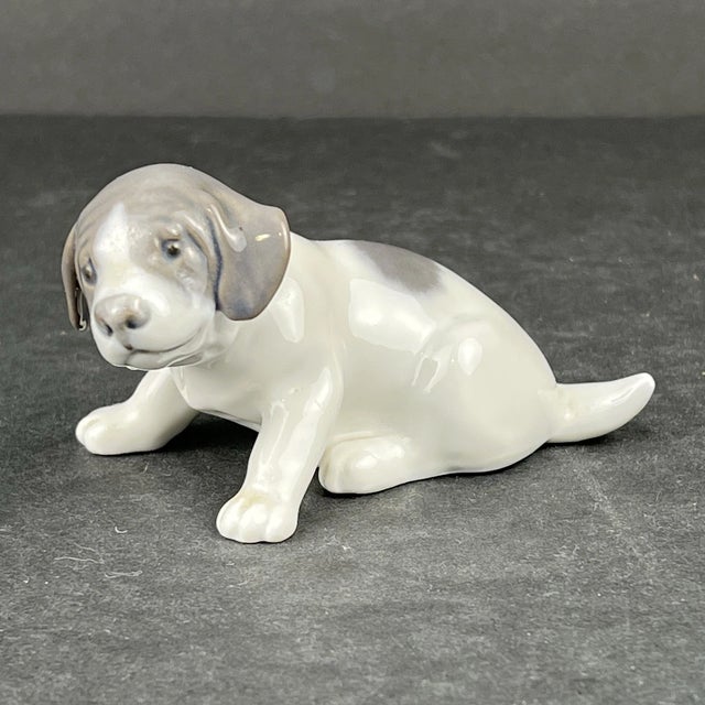 1990s Vintage MCM Royal Copenhagen Pointer Puppy Dog Figurine For Sale - Image 5 of 6