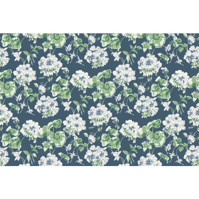 Cottage Grove Lagoon Blue Fabric Sample For Sale