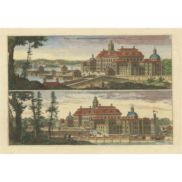 Dahlbergh, Drottningholm Palace in Sweden: East and West Views, 1707, Print For Sale