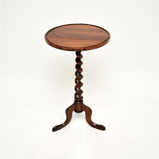 A stunning antique Victorian barley twist occasional side table. This was made in England, it dates from around the...