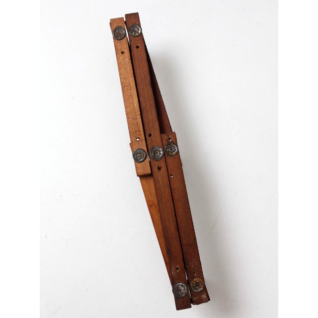 Vintage Wooden Accordion Wall Rack For Sale - Image 14 of 15