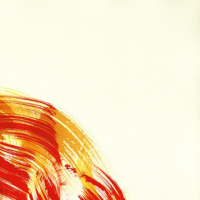 Autumn Tree 3 - Original Orange Neutral Abstract Tree Ink Painting on French Linen Paper For Sale - Image 4 of 6