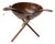 Extra Large Turned Teak Wood Salad Bowl on Tripod Stand For Sale