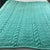 Plastic Green Knitted Handmade Bed Cover / Throw For Sale - Image 7 of 8