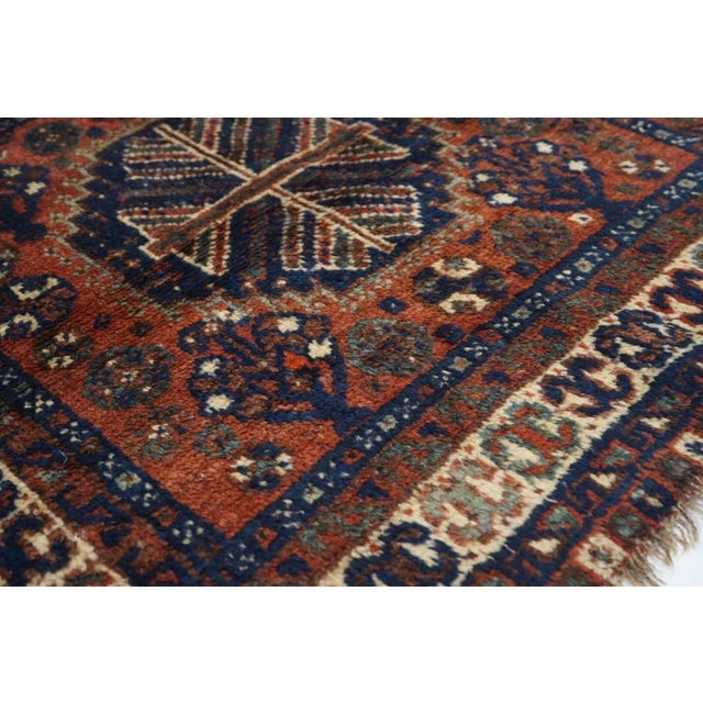 19th Century Antique Shiraz Rug 2'9'' x 3'1'' For Sale - Image 5 of 7