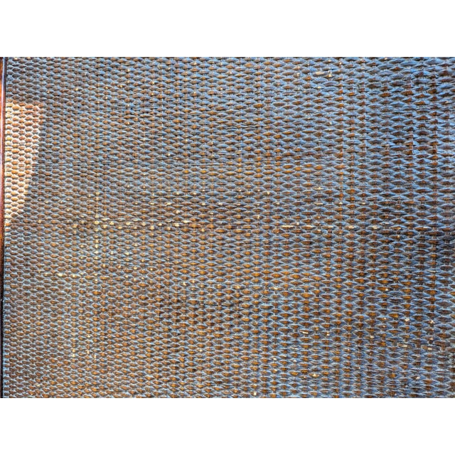 Vintage Butler Tray Serving Table Featuring a Dark Stained Finish and Distinctive Woven Rattan Panels. For Sale - Image 14 of 14