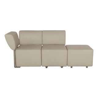 Clou 3-Seater Sofa in Cream Leather from Cor For Sale