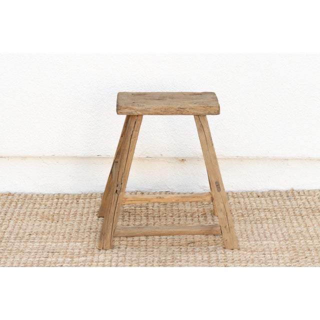 Farmhouse Antique Charming Country Stool For Sale - Image 3 of 8
