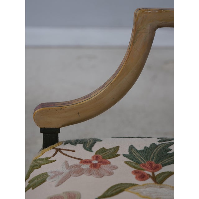 Wood Pair of Adams Style Painted Crewelwork Chairs For Sale - Image 7 of 18