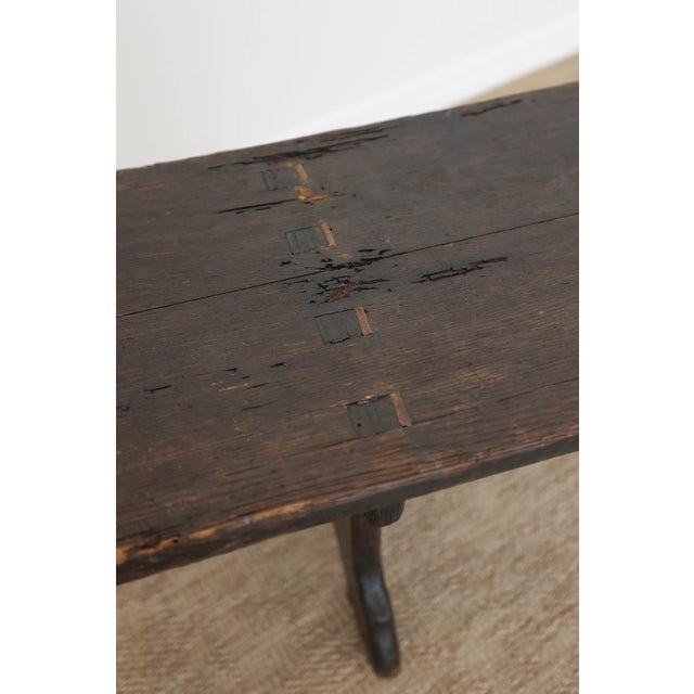 Antique English Oak Bench - Circa 1910 For Sale - Image 4 of 8